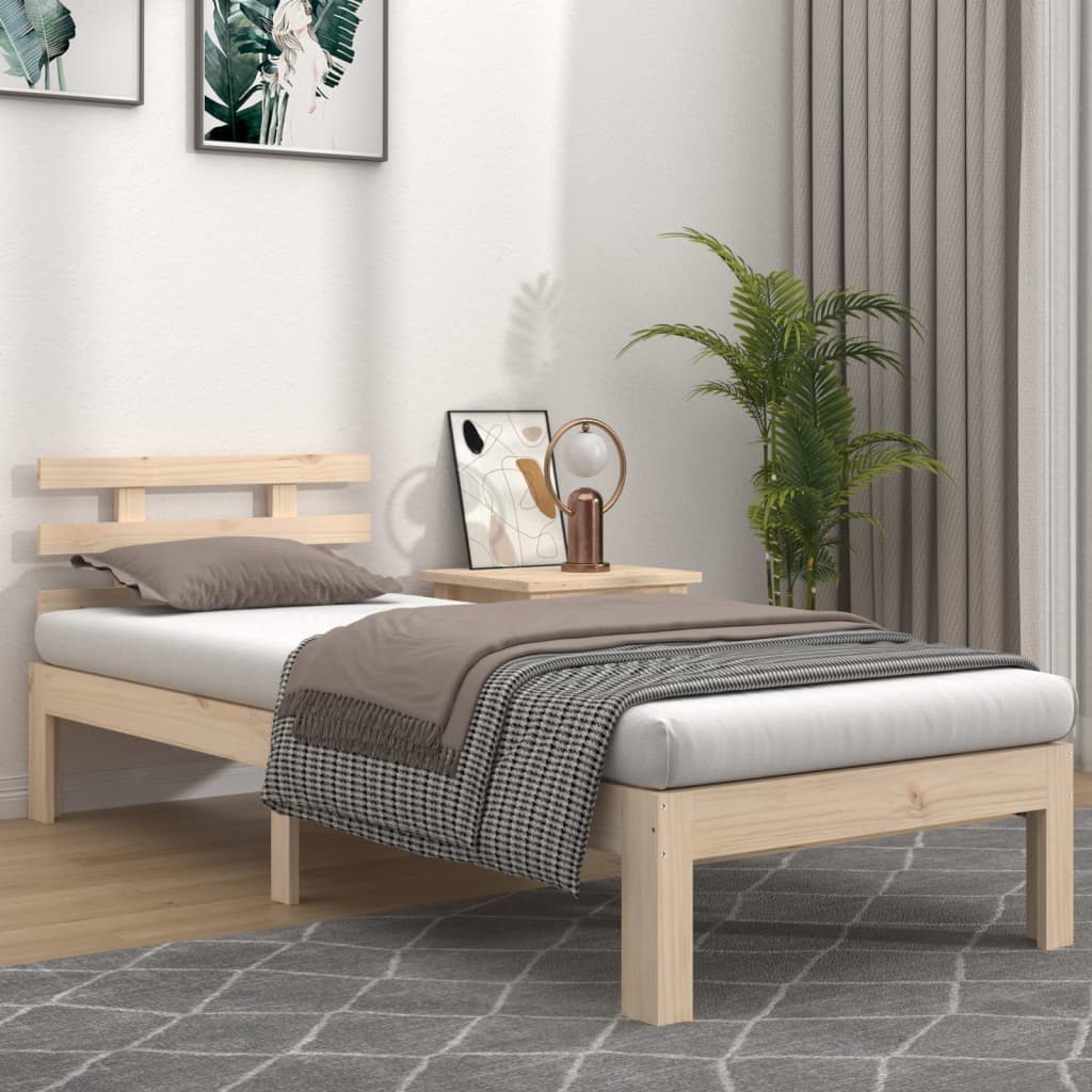 Bed Frame Solid Wood 90x200 cm