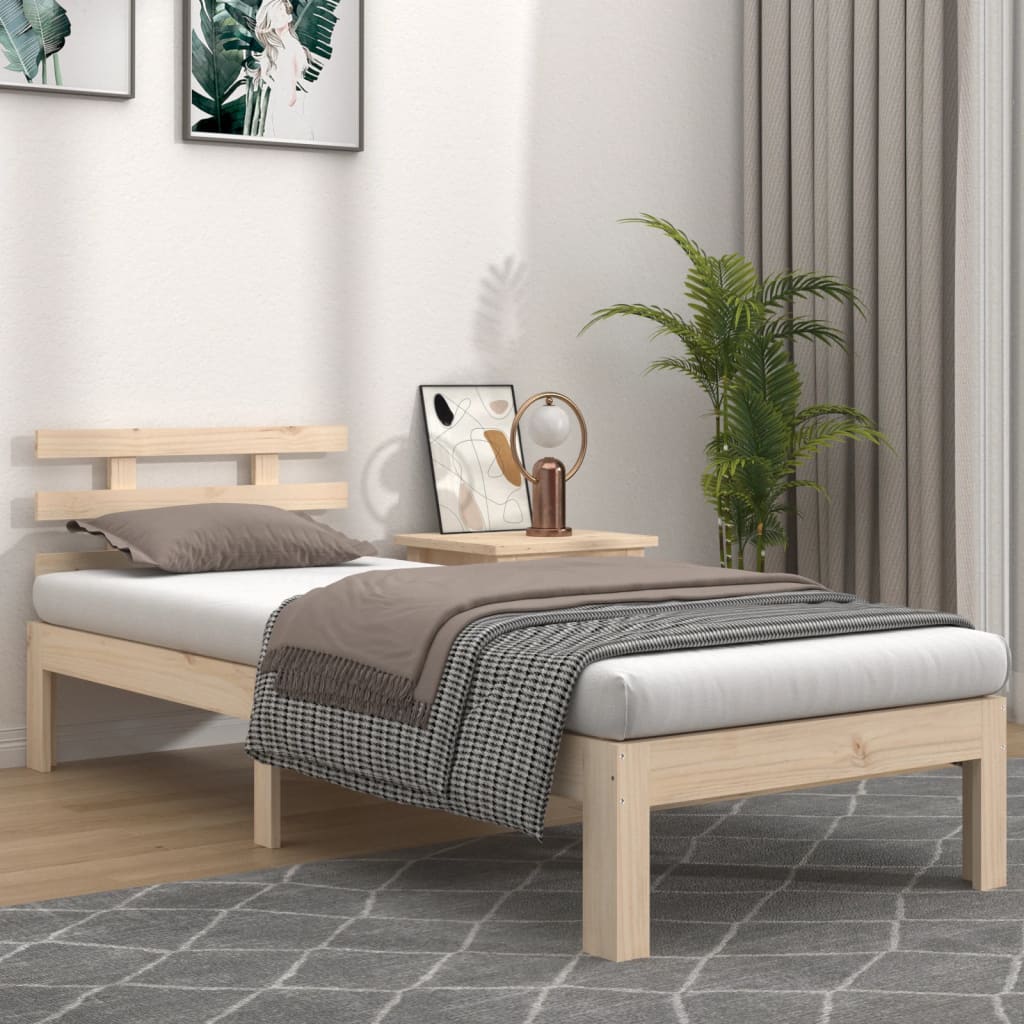Bed Frame Solid Wood 100x200 cm