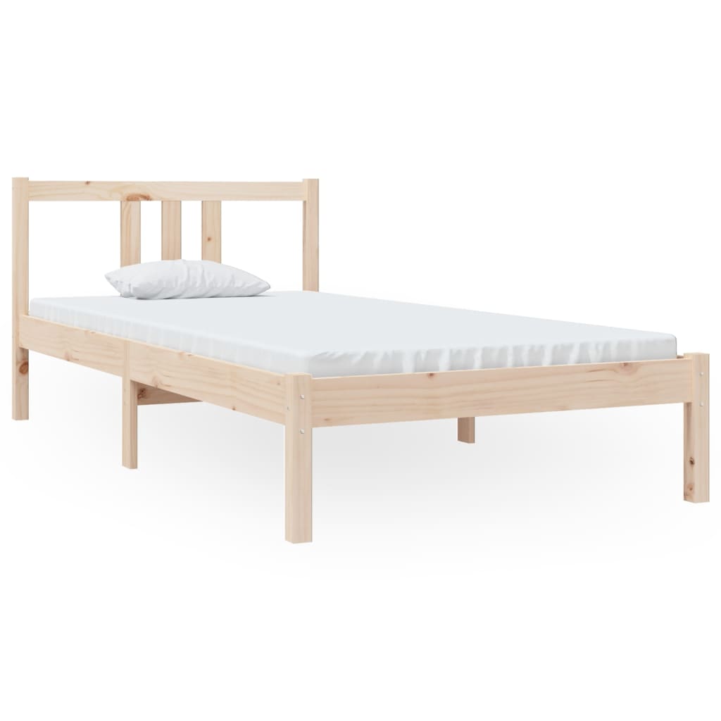 Bed Frame Solid Wood 90x190 cm 3FT Single