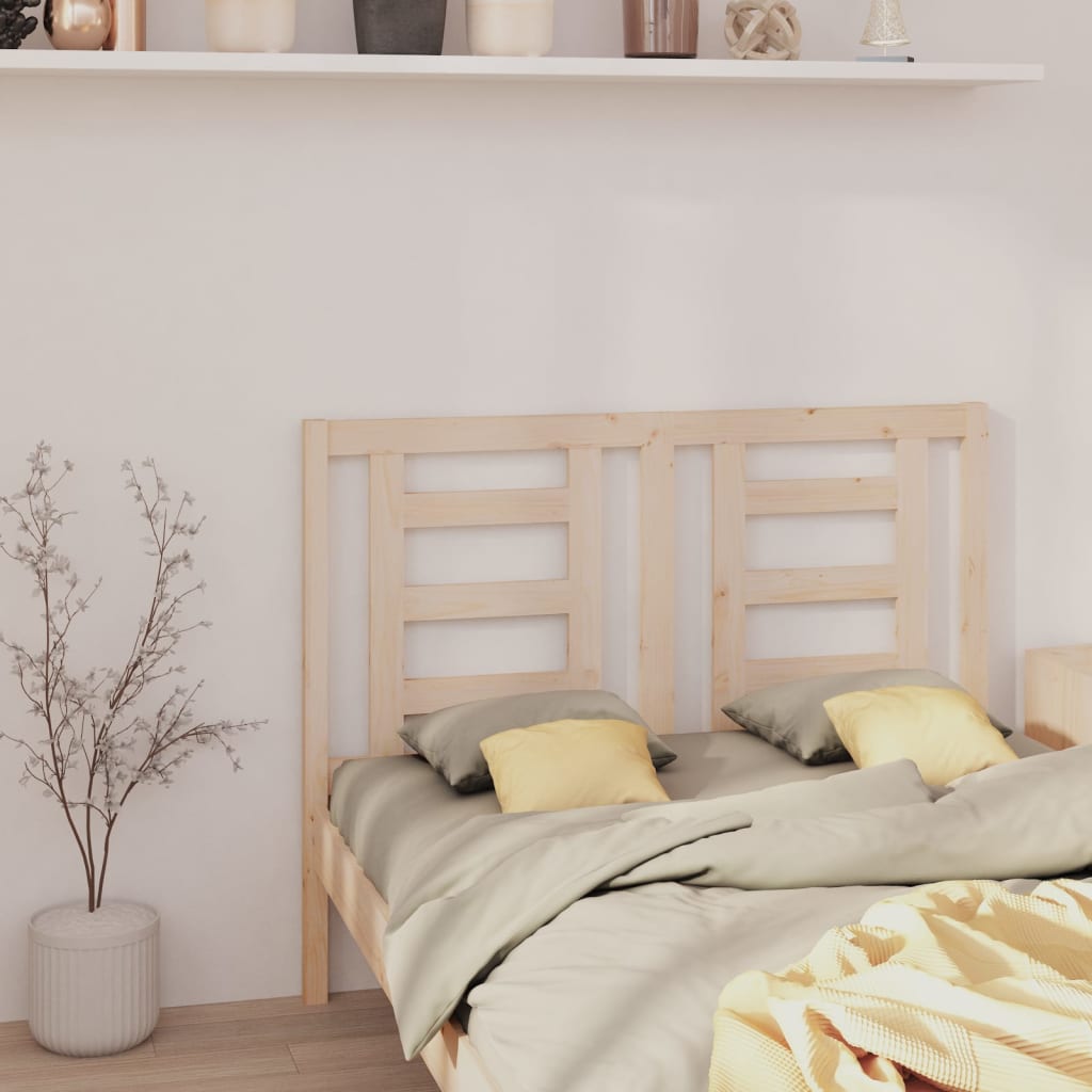 Bed Headboard 126x4x100 cm Solid Wood Pine
