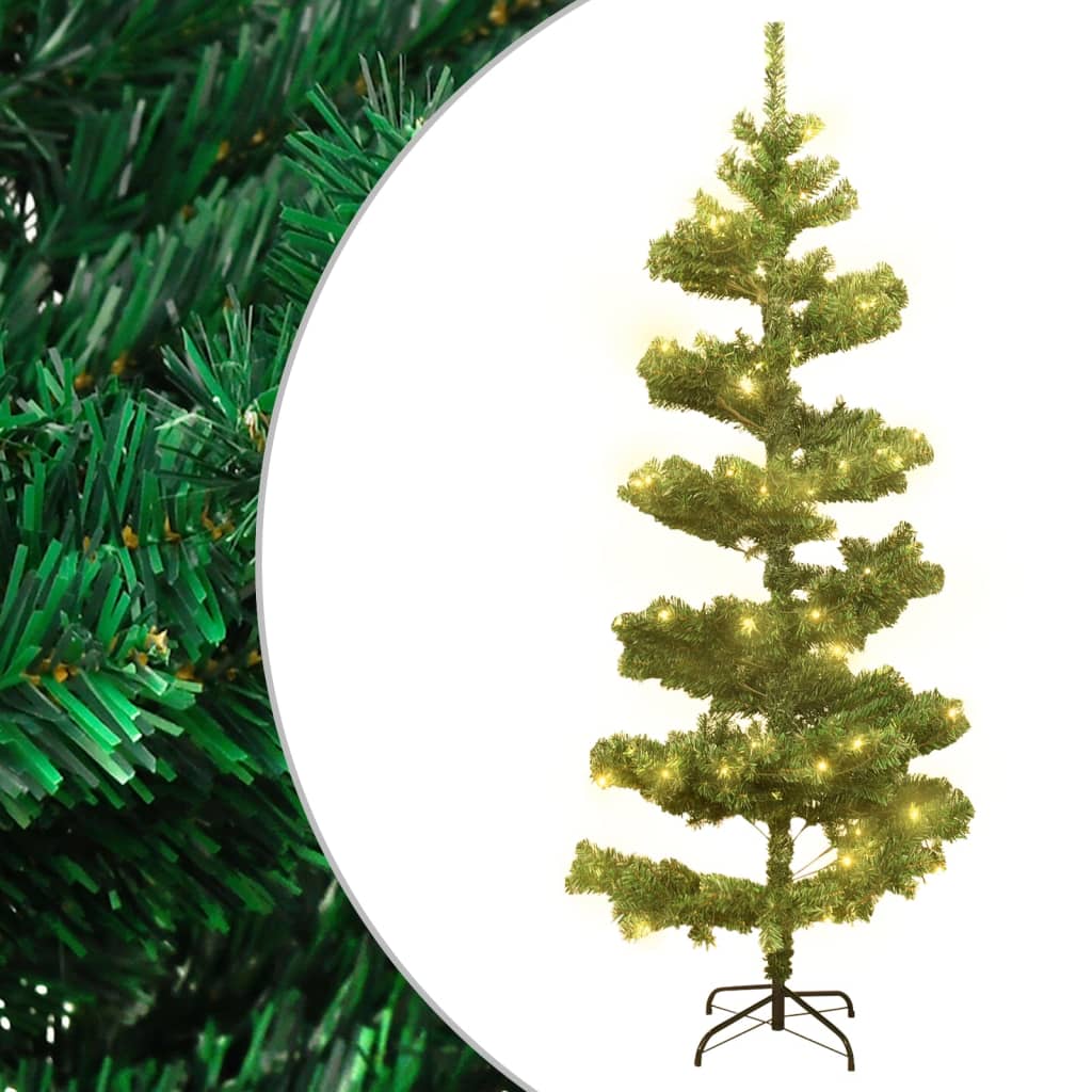 Lauxe Swirl Pre-lit Christmas Tree with Stand Green 180cm PVC