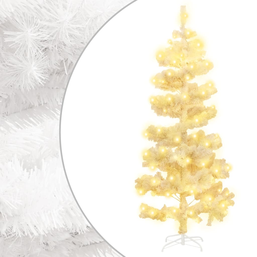 Lauxe Swirl Pre-lit Christmas Tree with Stand White 150cm PVC