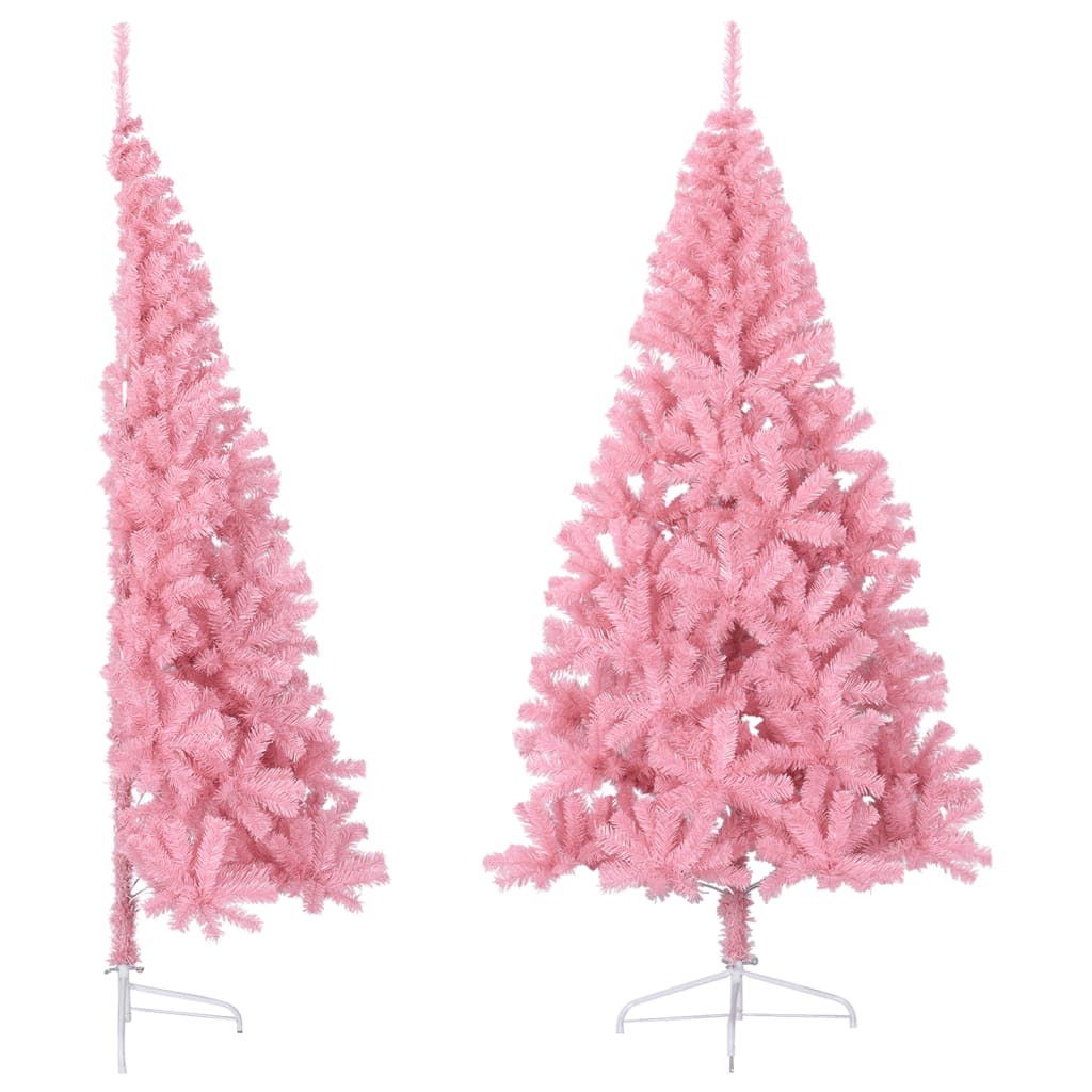 Liro Artificial Half Christmas Tree Stand Pink 240cm PVC