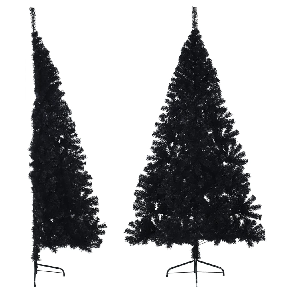 Liro Artificial Half Christmas Tree Stand Black 240cm PVC