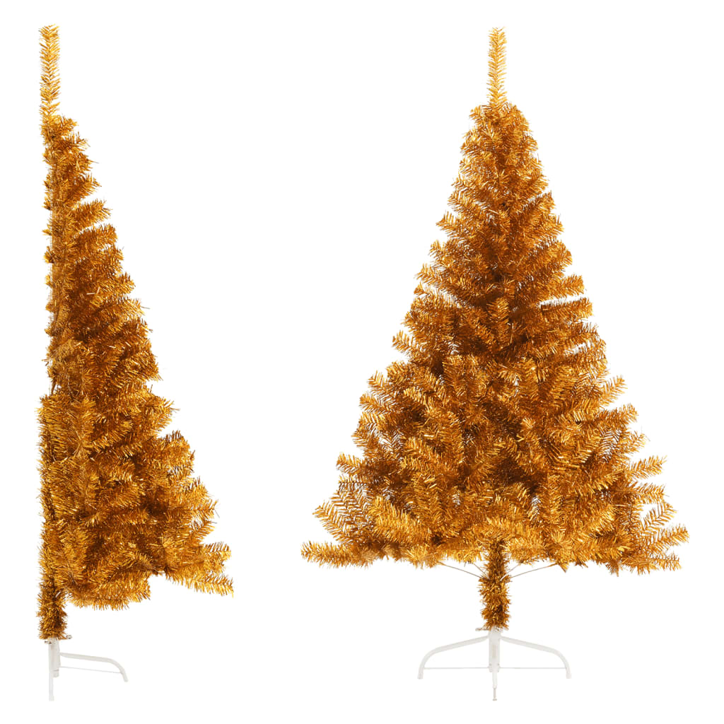Liro Artificial Half Christmas Tree Stand Gold 120cm PET