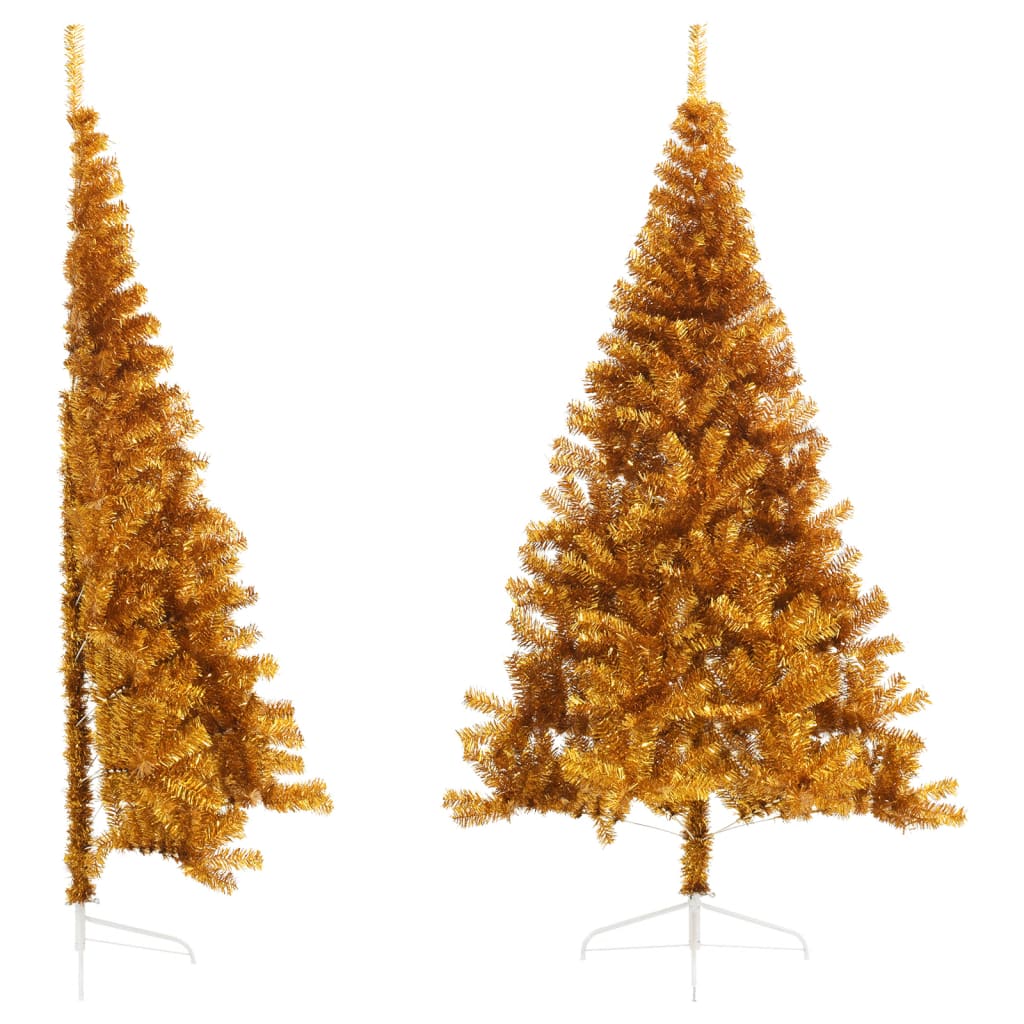 Liro Artificial Half Christmas Tree Stand Gold 240cm PET