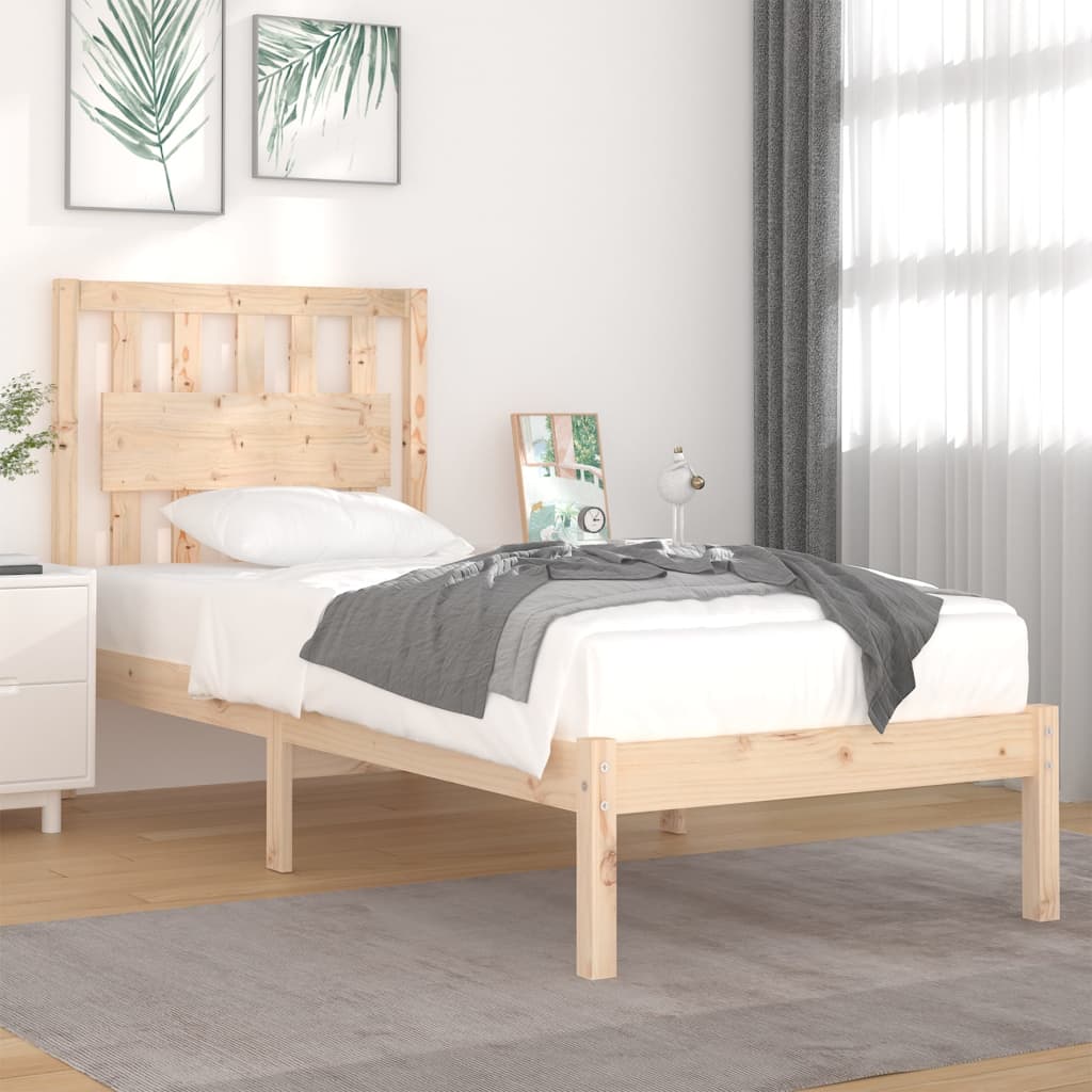 Bed Frame Solid Wood Pine 90x200 cm