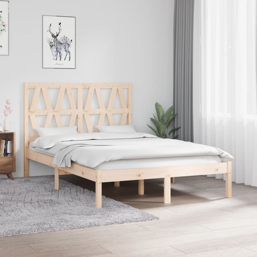 Bed Frame Solid Wood Pine 120x200 cm