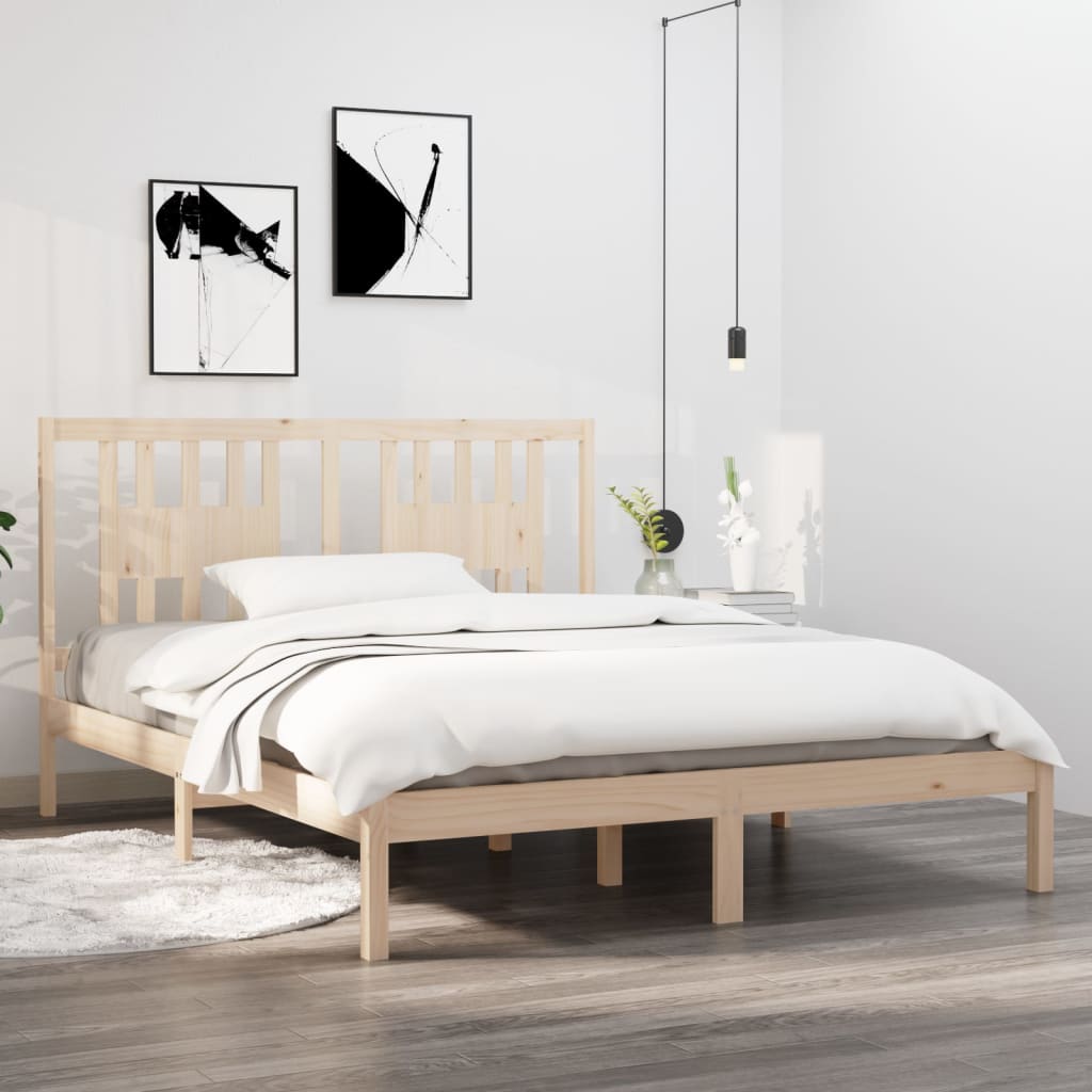 Bed Frame Solid Wood Pine 160x200 cm