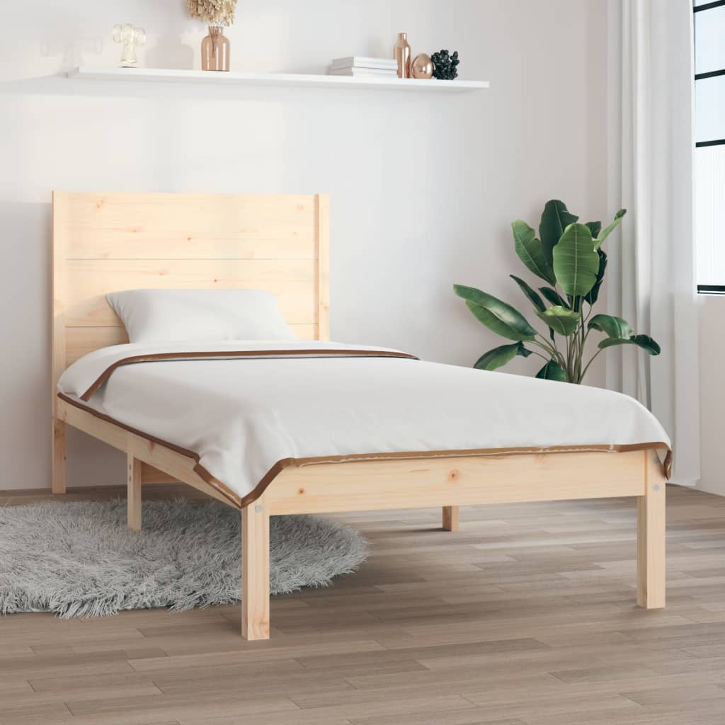 Bed Frame Solid Wood 90x190 cm Single