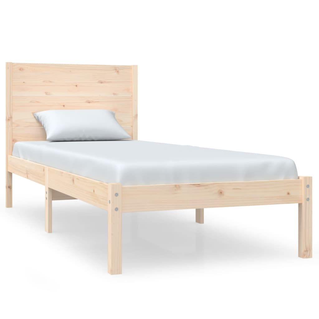 Bed Frame Solid Wood Pine 90x200 cm