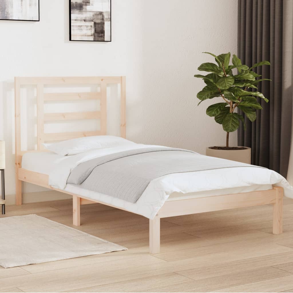 Bed Frame Solid Wood Pine 90x200 cm