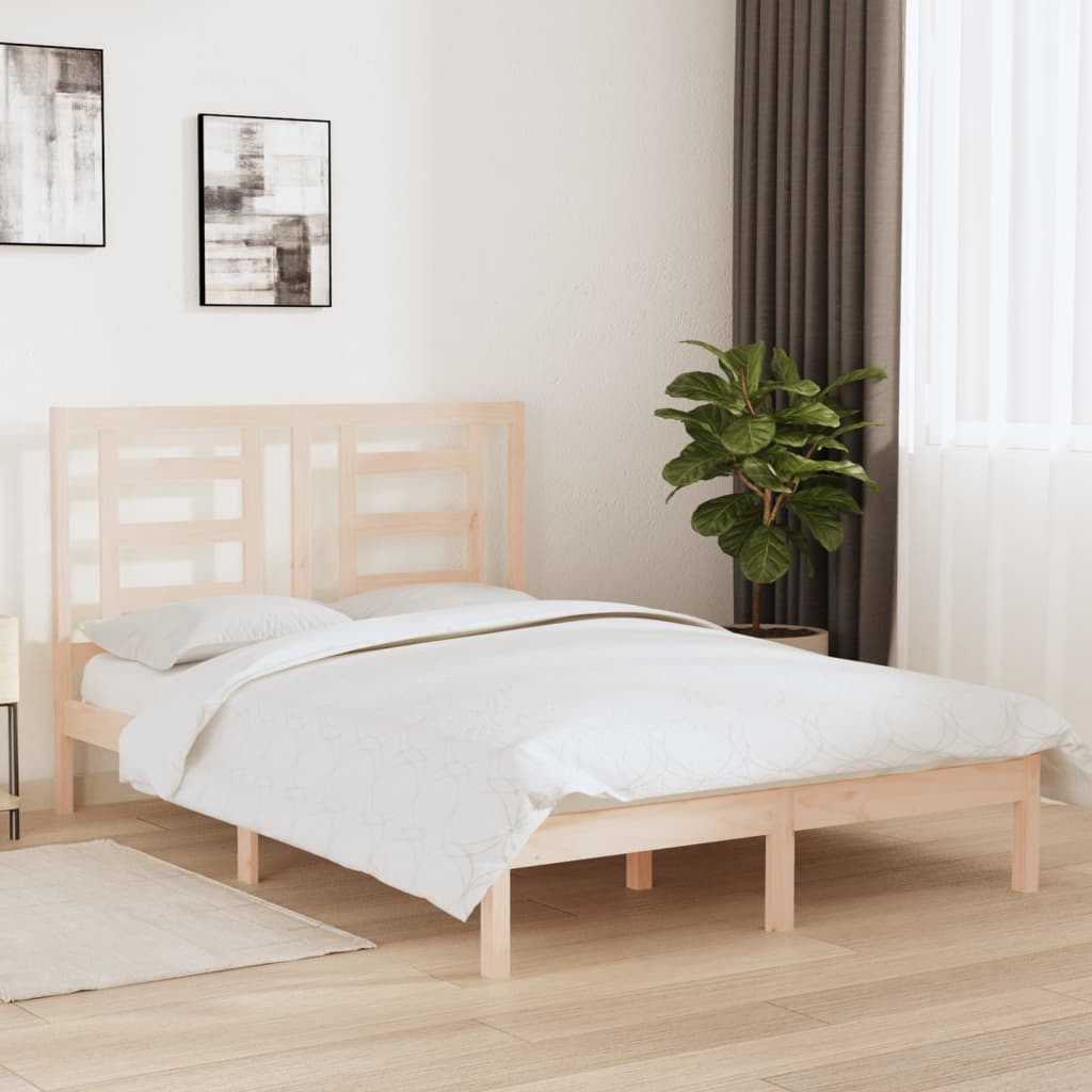Bed Frame Solid Wood Pine 140x200 cm