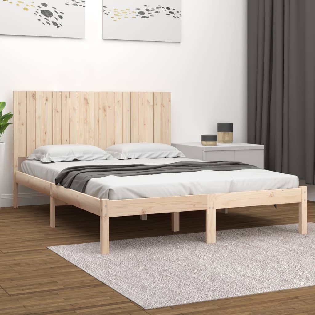 Bed Frame Solid Wood 180x200 cm Super King Size