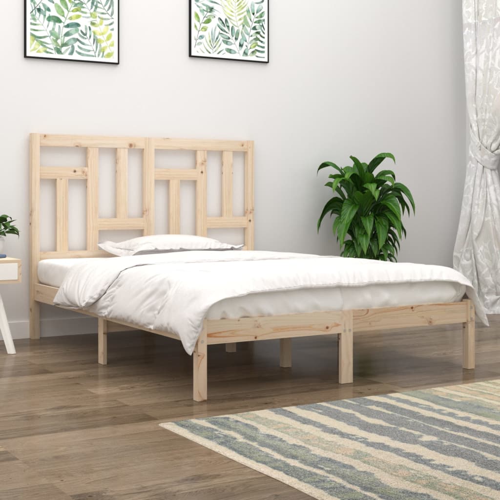 Bed Frame Solid Wood 135x190 cm Double