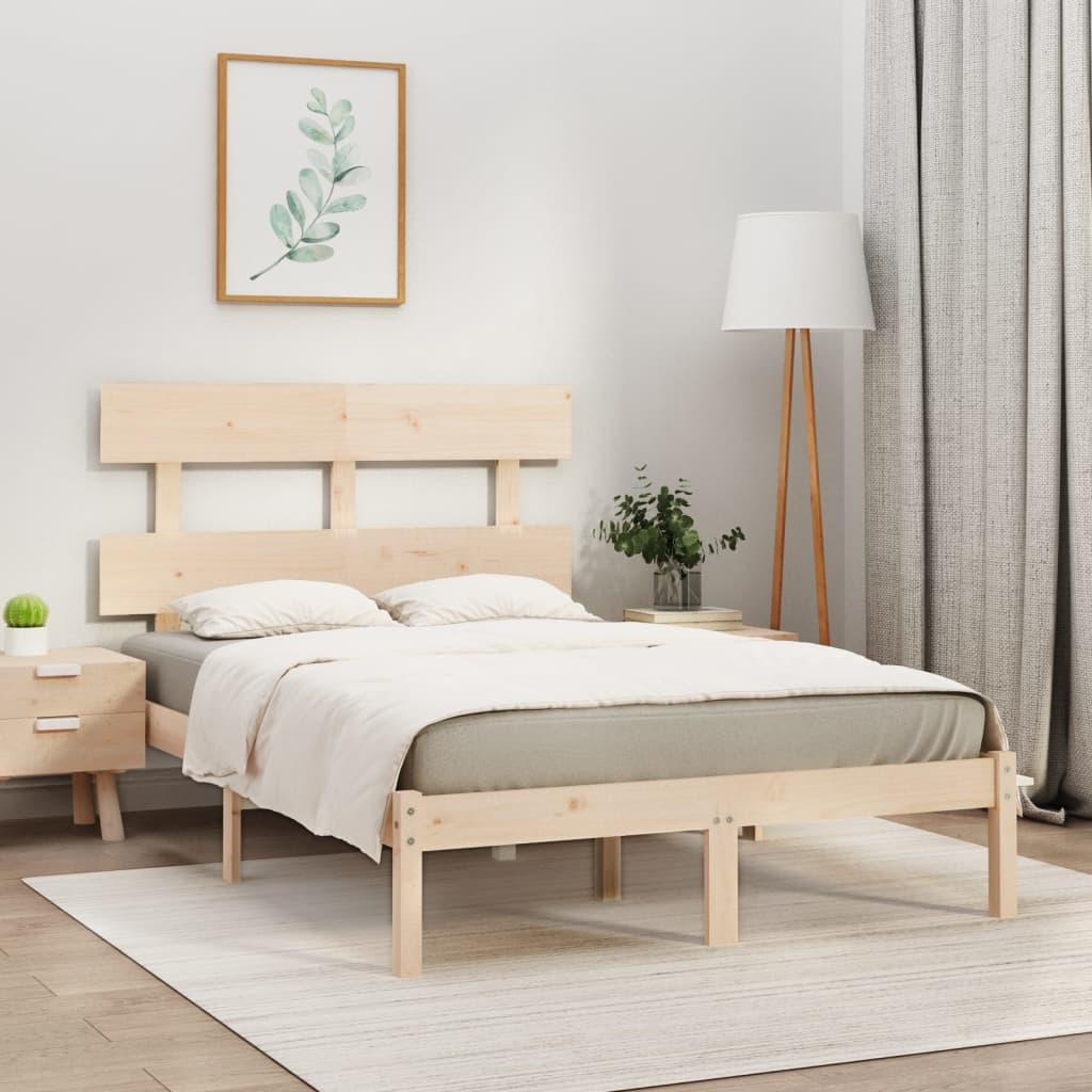 Bed Frame Solid Wood 150x200 cm King Size
