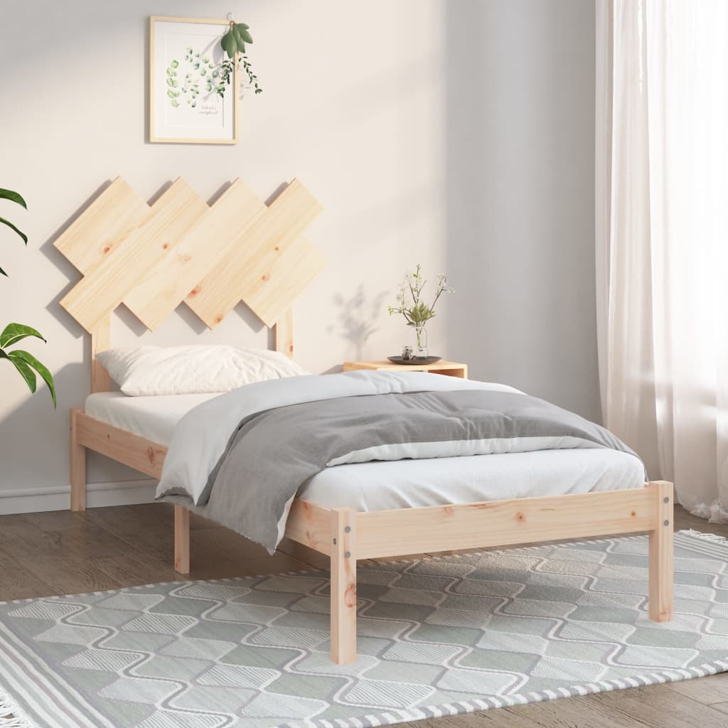 Bed Frame 90x190 cm Single Solid Wood