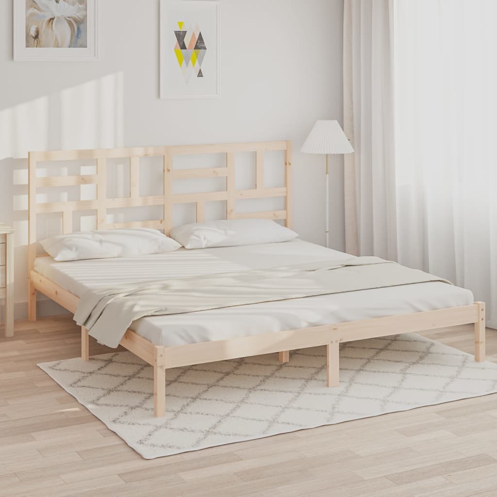 Bed Frame Solid Wood 180x200 cm Super King Size