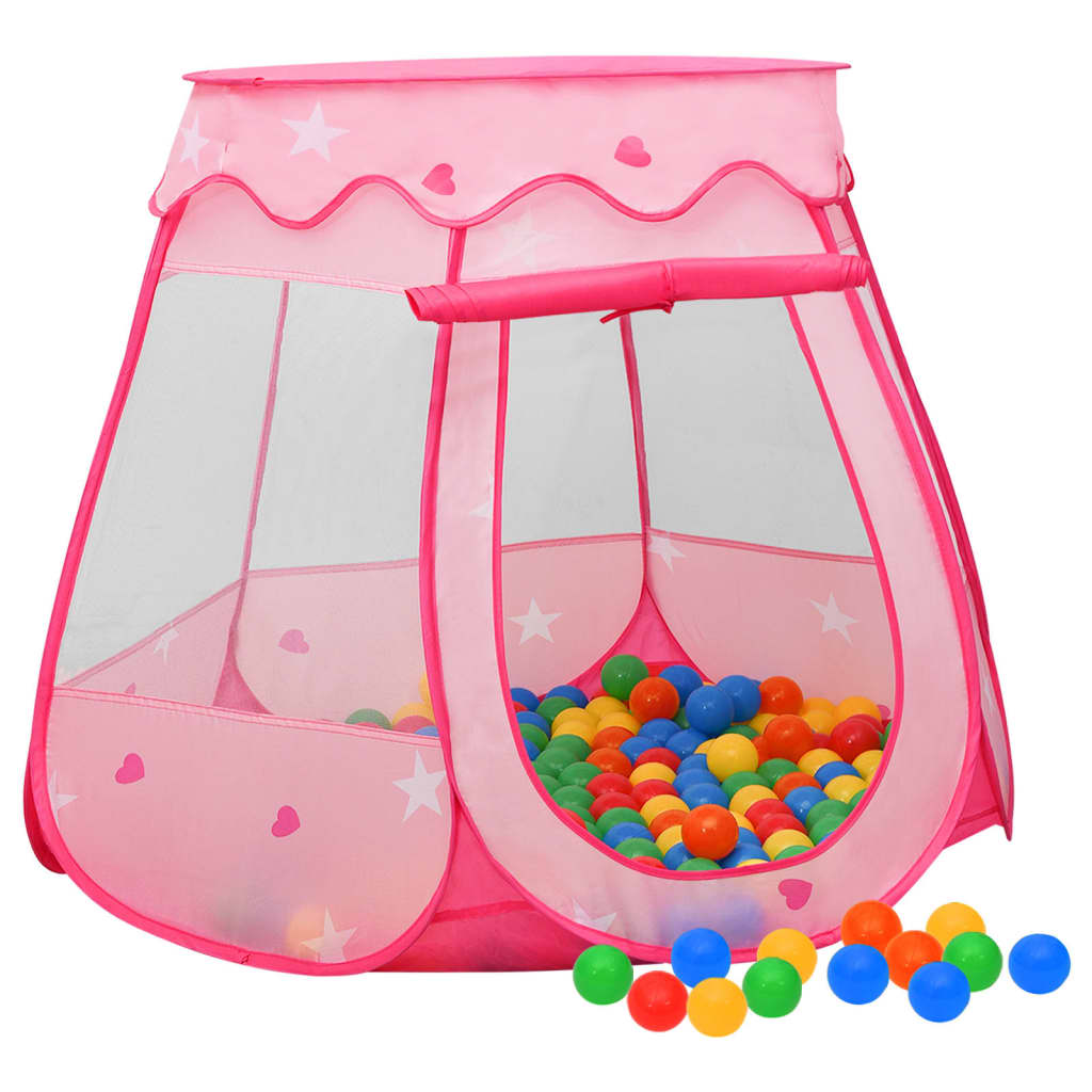 Children Play Tent with 250 Balls Pink 102x102x82cm