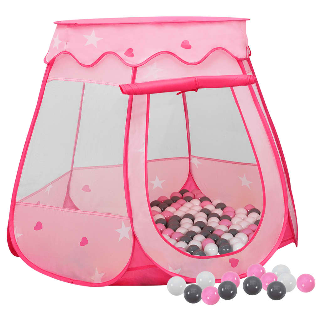 Children Play Tent with 250 Balls Pink 102x102x82cm