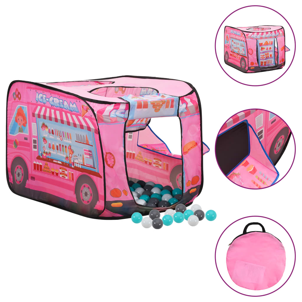 Children Play Tent with 250 Balls Pink 70x112x70cm