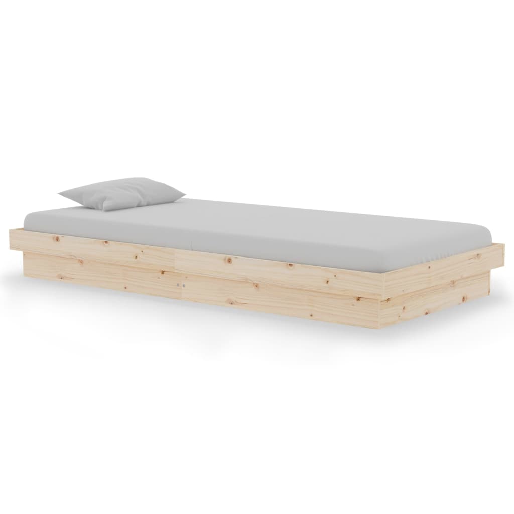 Bed Frame Solid Wood Pine 90x190 cm 3FT Single