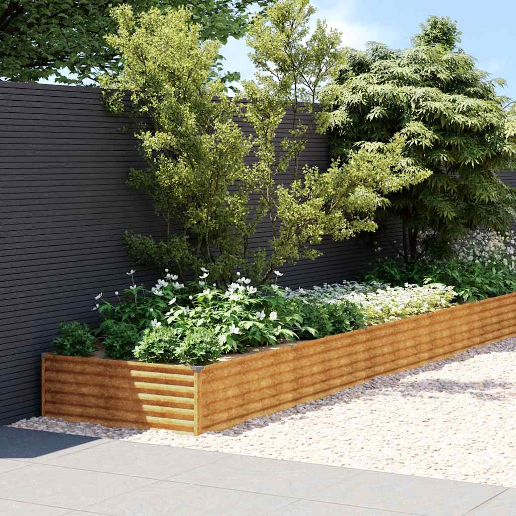 Garden Raised Bed 770x100x36 cm Corten Steel