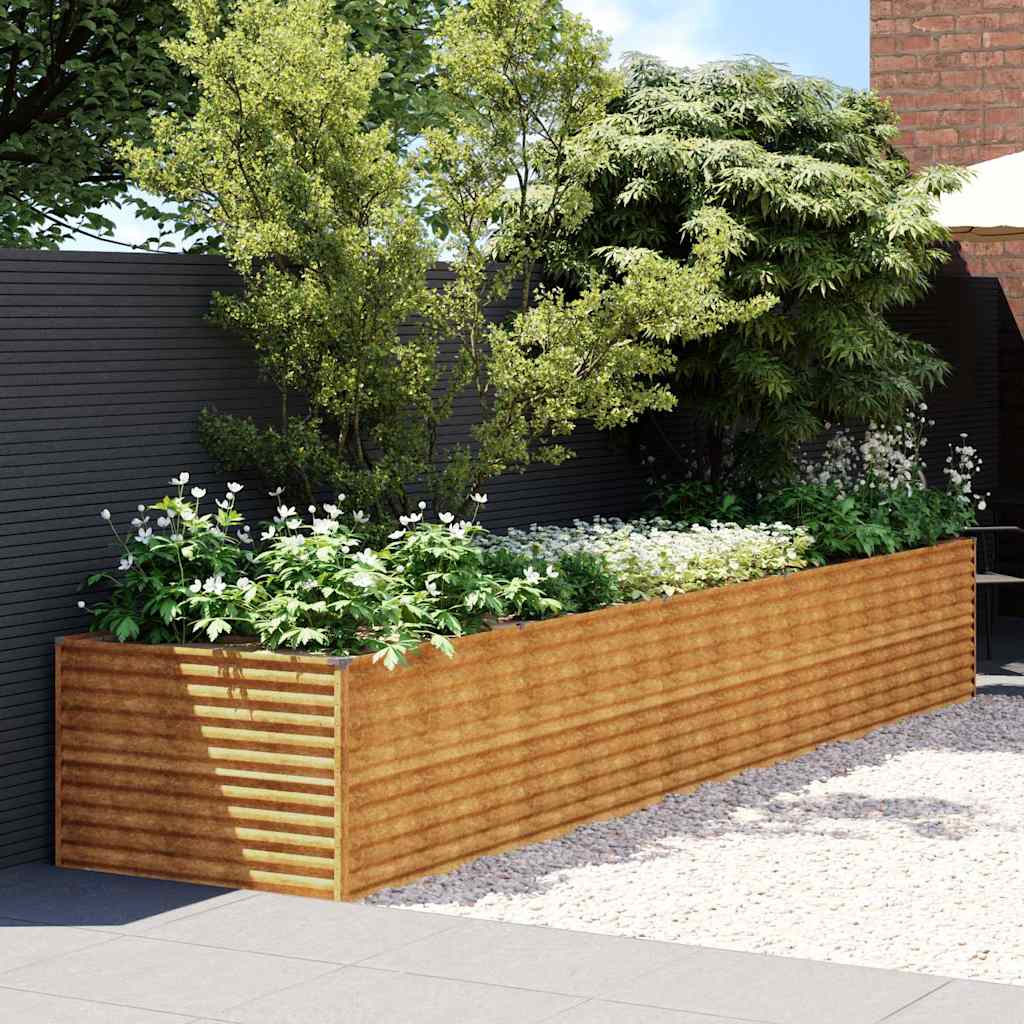CHLCOVE Garden Raised Bed 479x100x69 cm Corten Steel