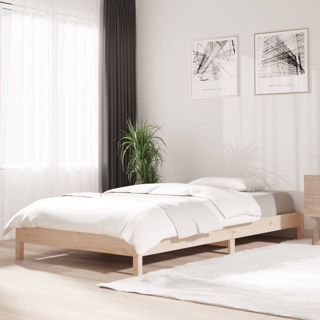 Stack Bed 75x190 cm Small Single Solid Wood Pine