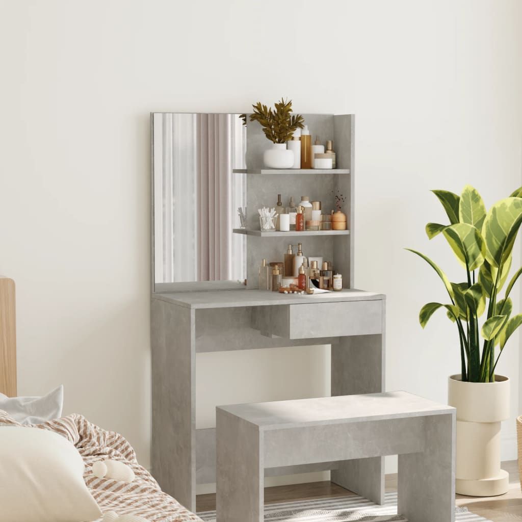 Dressing Table - SHENY Dresser Concrete Grey 74.5cm