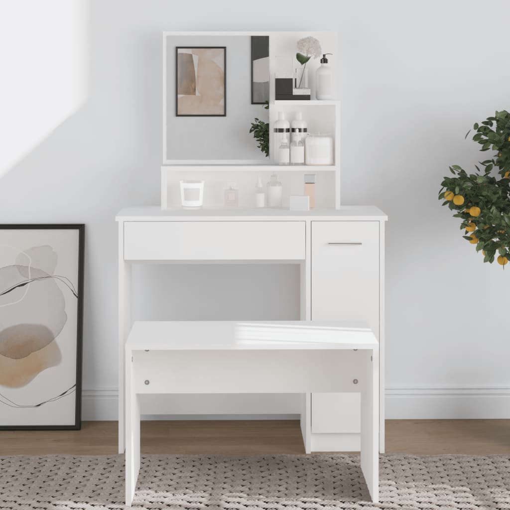 Dressing Table - AMES Dresser White 86.5cm