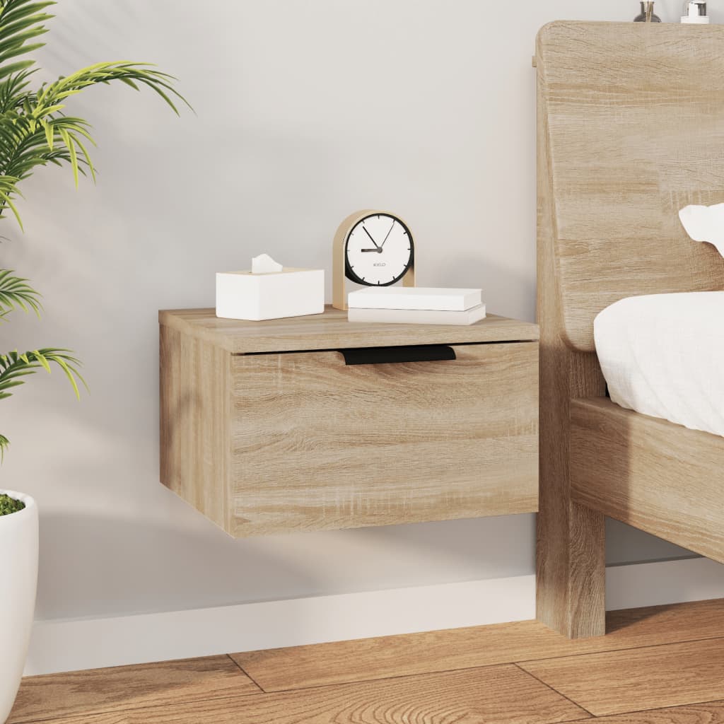 Bedside Table - RADFORD Nightstand Sonoma Oak 34cm