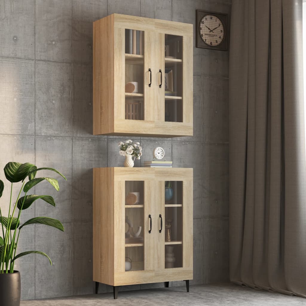 Hanging Wall Cabinet Sonoma Oak 69.5x34x90 cm