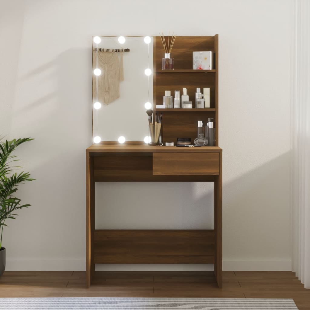 Dressing Table - SETON Dresser Brown Oak 74.5cm