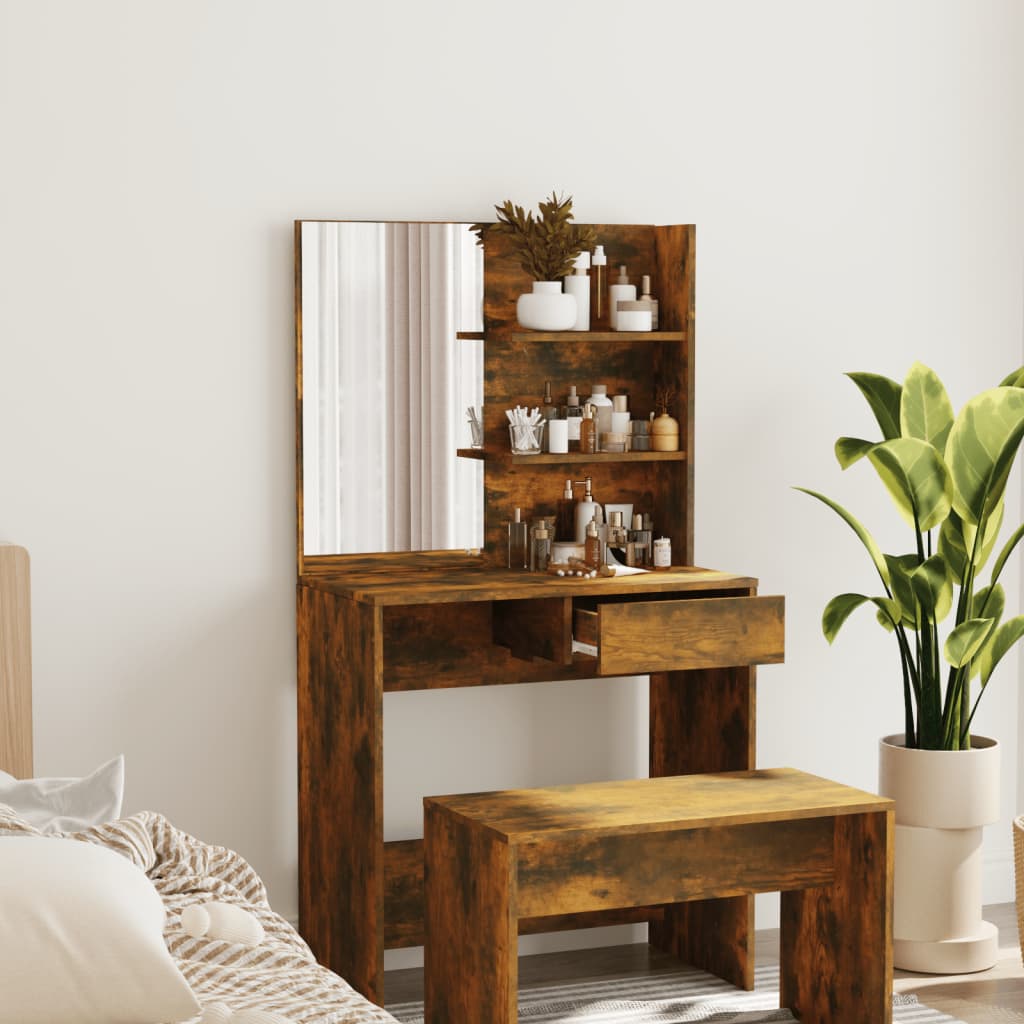 Dressing Table - SHENY Dresser Smoked Oak 74.5cm