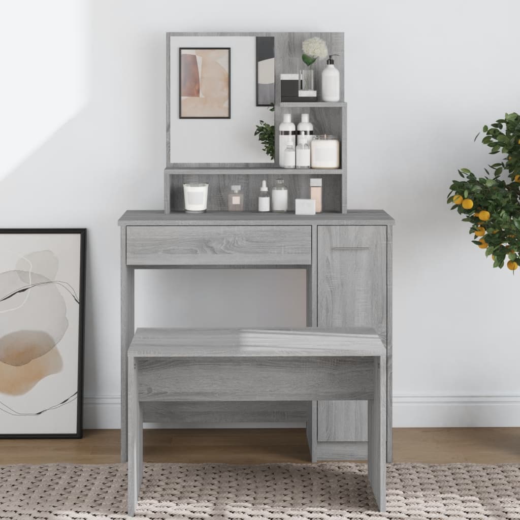 Dressing Table - AMES Dresser Grey Sonoma 86.5cm