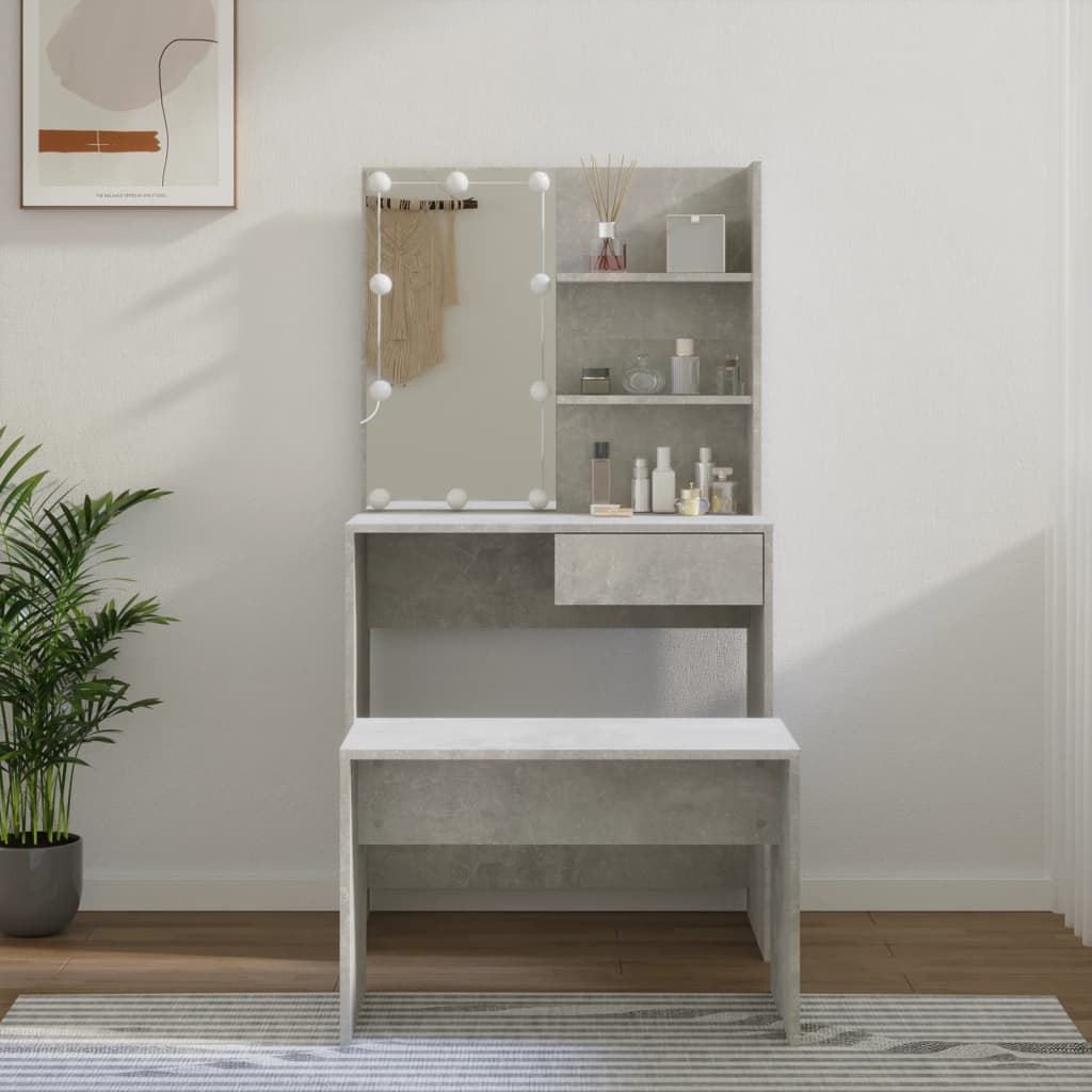 Dressing Table - JUGE Dresser Concrete Grey 74.5cm