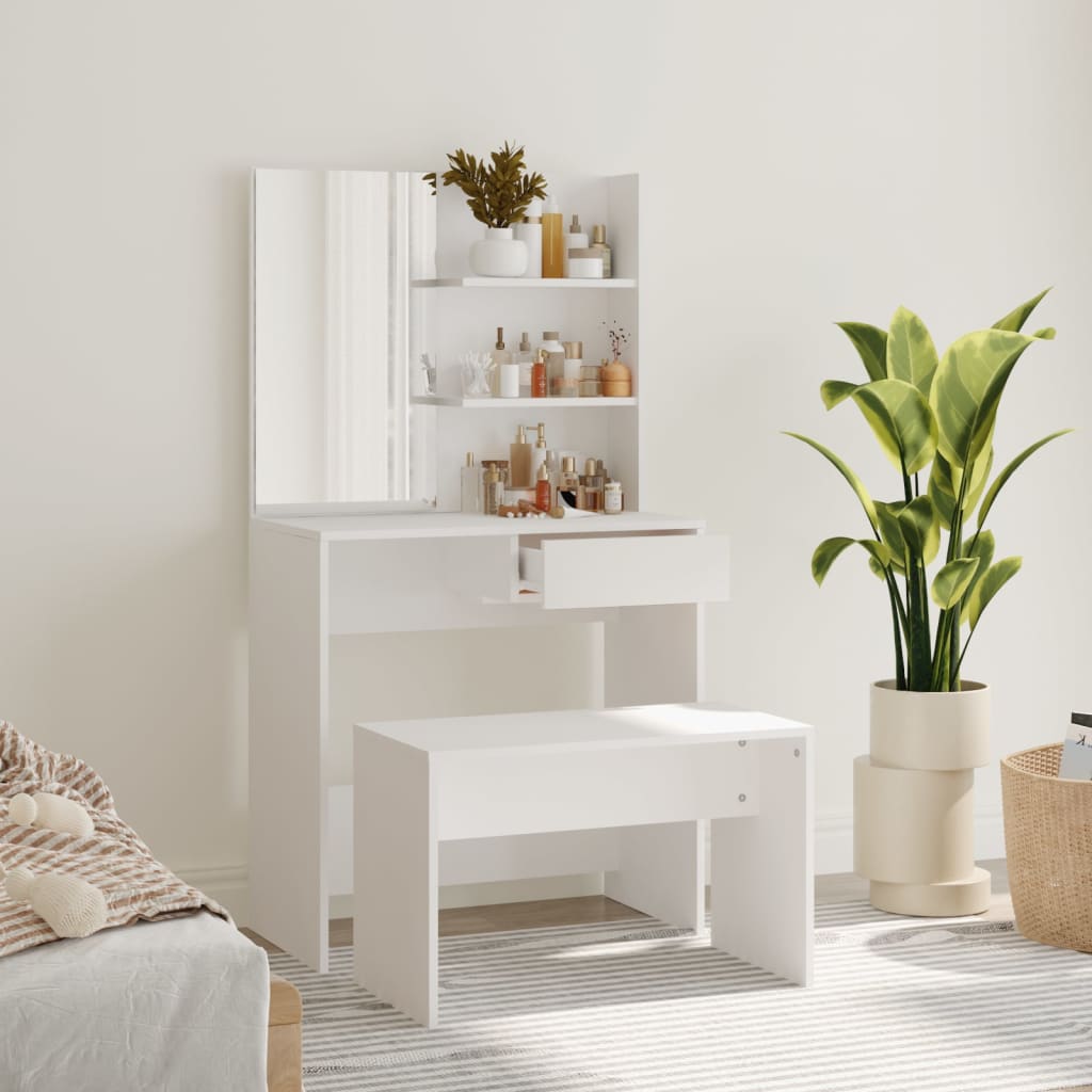 Dressing Table - LISAB Dresser White 74.5cm