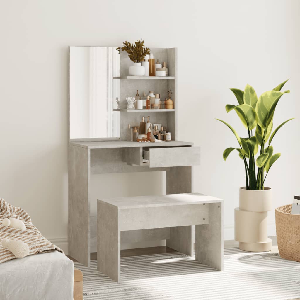 Dressing Table - LISAB Dresser Concrete Grey 74.5cm
