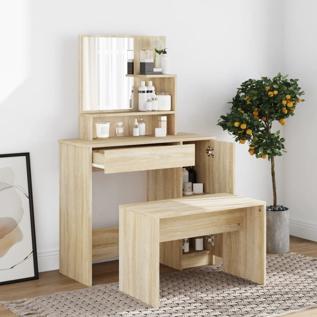 Dressing Table - PRINCE Dresser Sonoma Oak 86.5cm