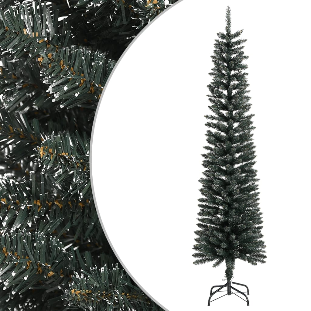 Nevis Artificial Slim Christmas Tree Stand Green 210cm PVC