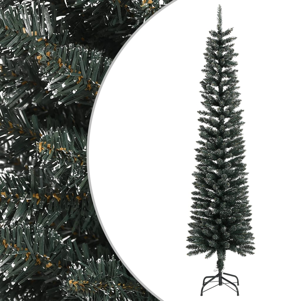 Nevis Artificial Slim Christmas Tree Stand Green 240cm PVC