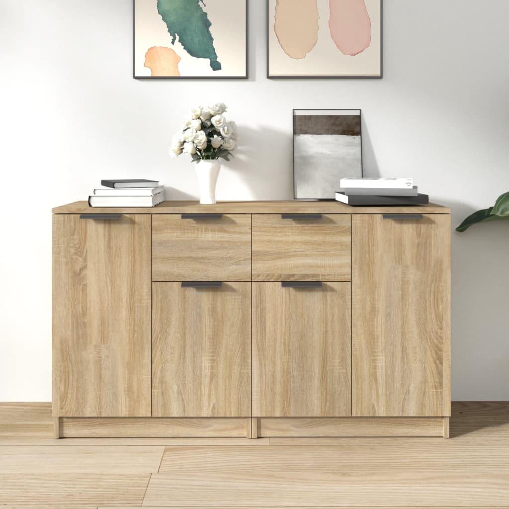 Sideboards 2 Pieces Sonoma Oak 60x30x70 cm Engineered Wood
