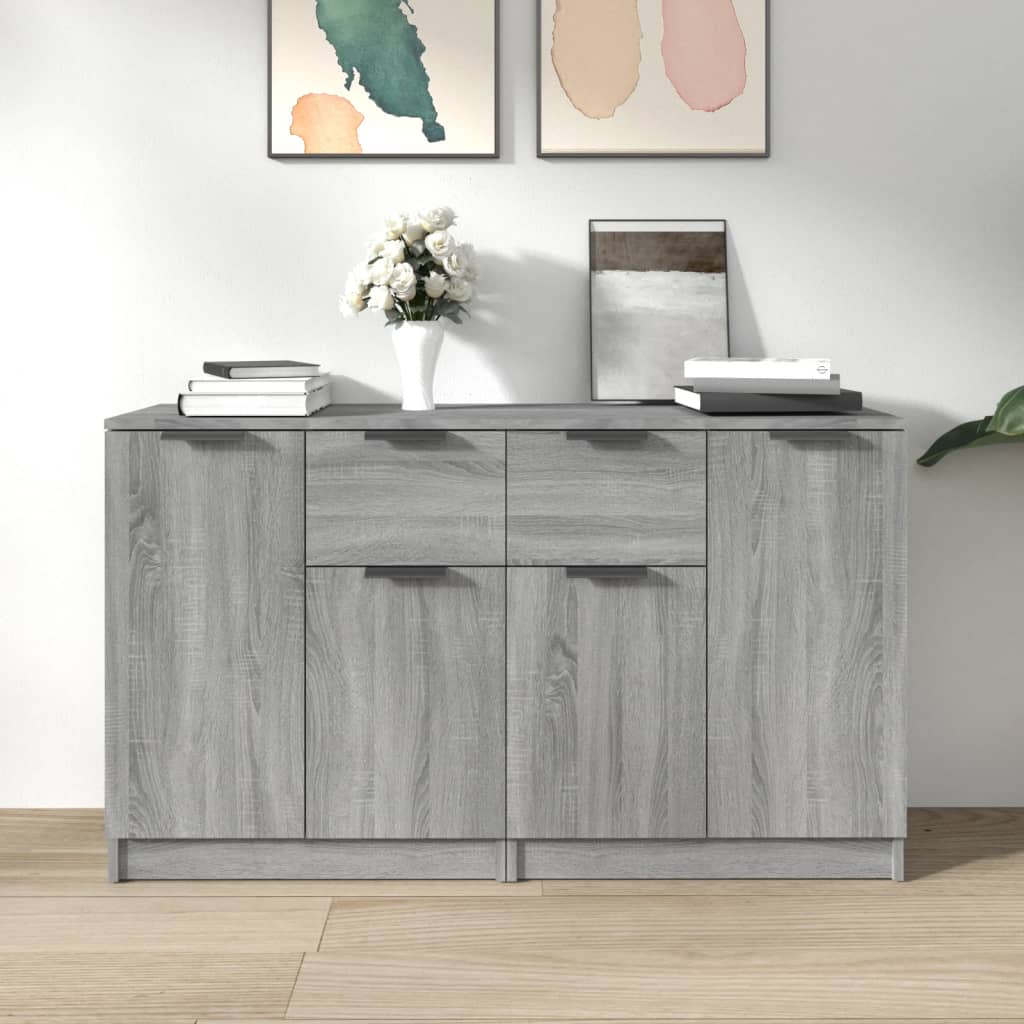 Sideboards 2 Pieces Grey Sonoma 60x30x70 cm Engineered Wood