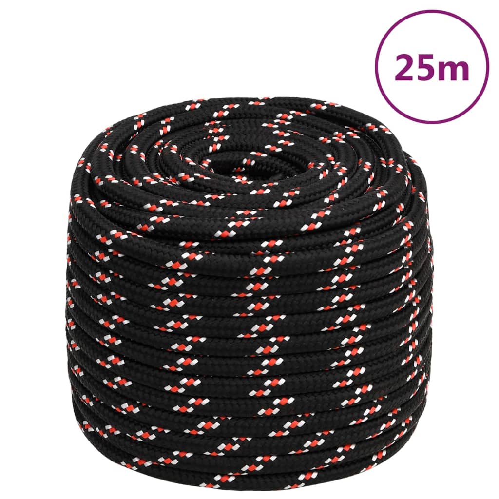 Boat Rope Black 16 mm 25 m Polypropylene