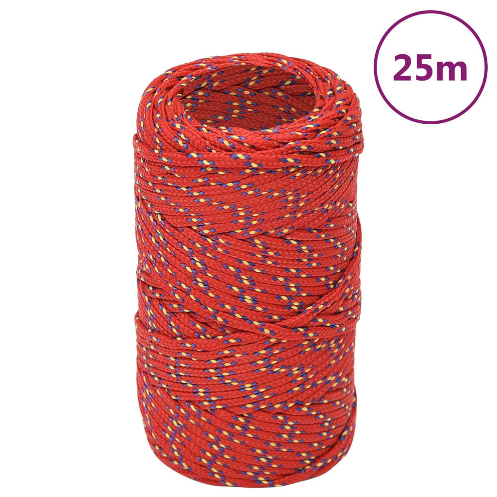 Boat Rope Red 2 mm 25 m Polypropylene