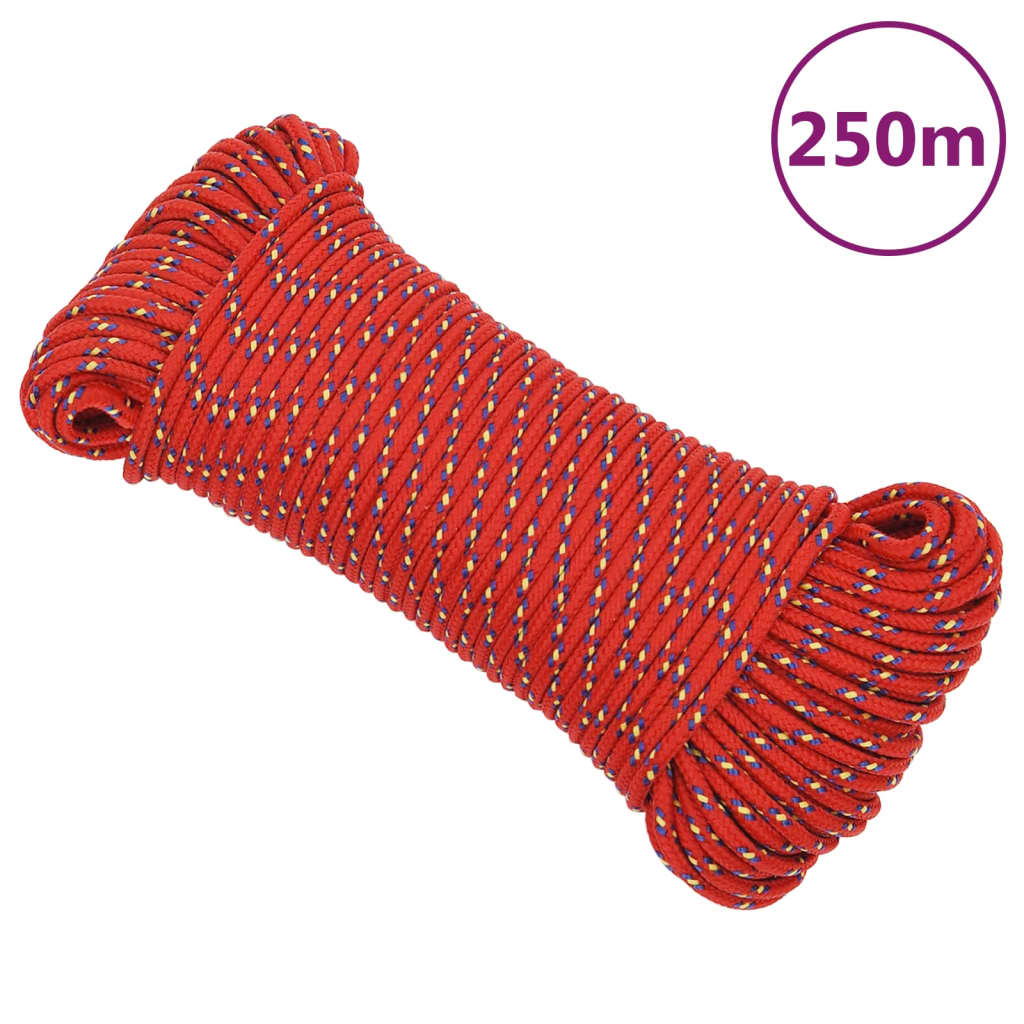 Boat Rope Red 3 mm 250 m Polypropylene