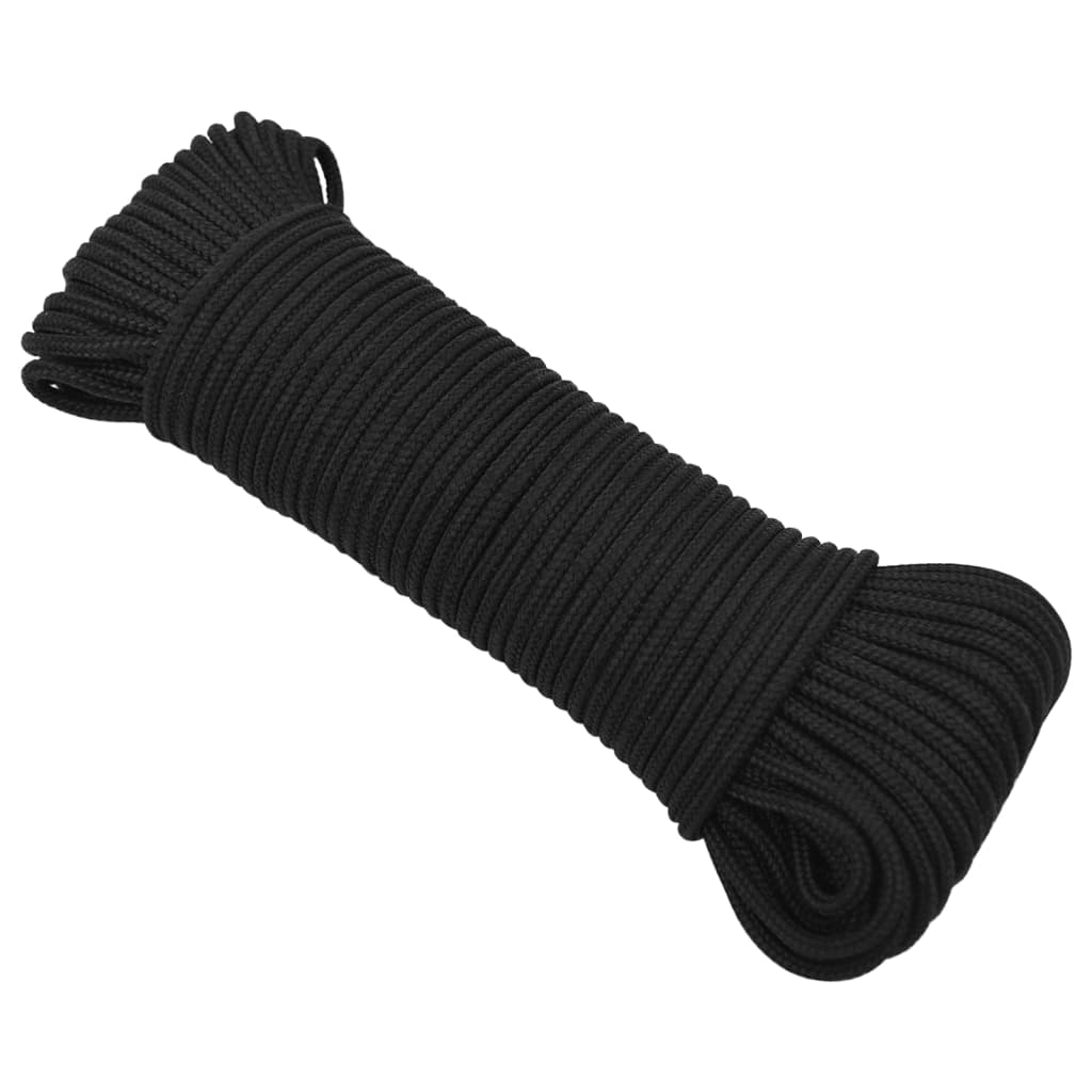 Boat Rope Full Black 4 mm 25 m Polypropylene