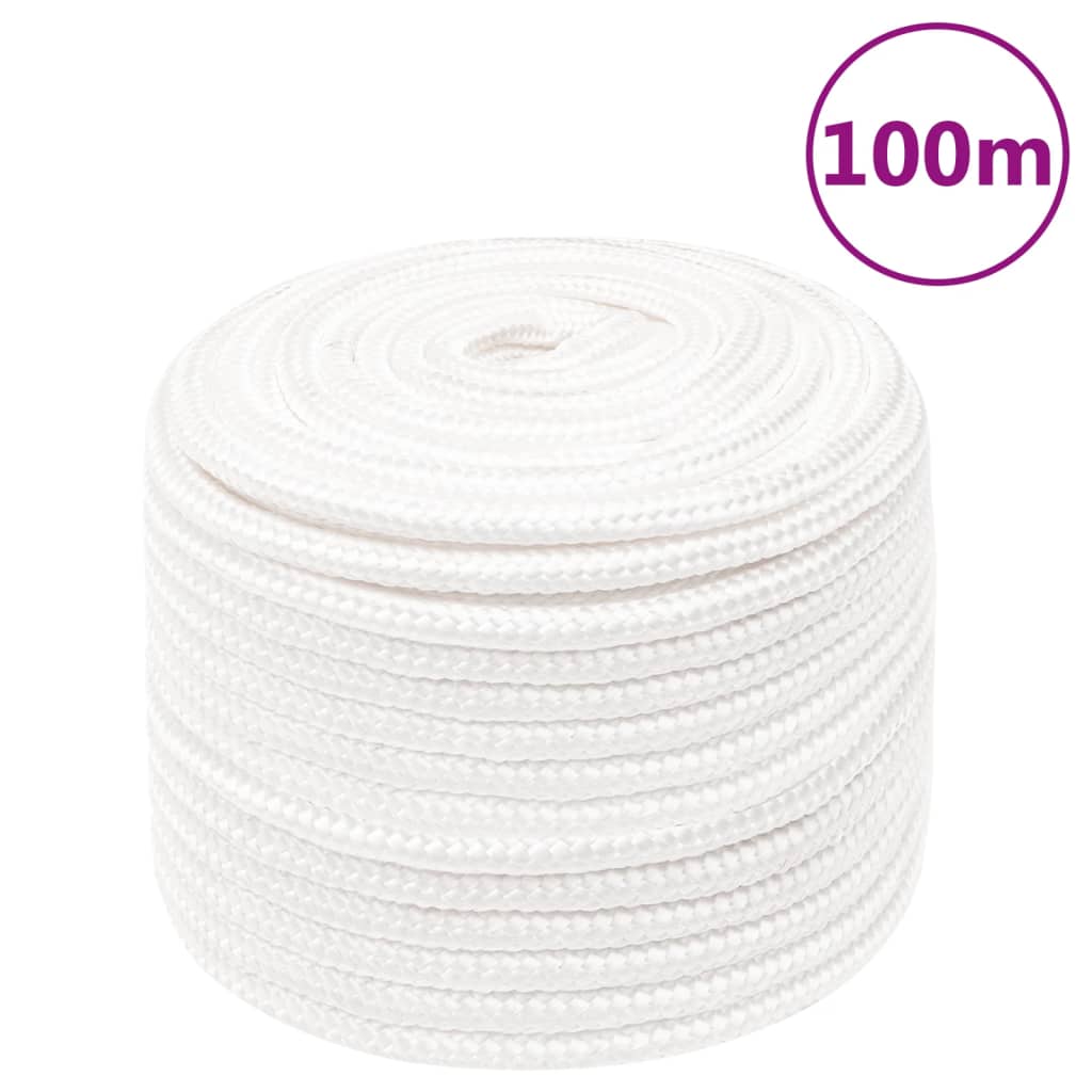 Boat Rope Full White 14mm 100 m Polypropylene