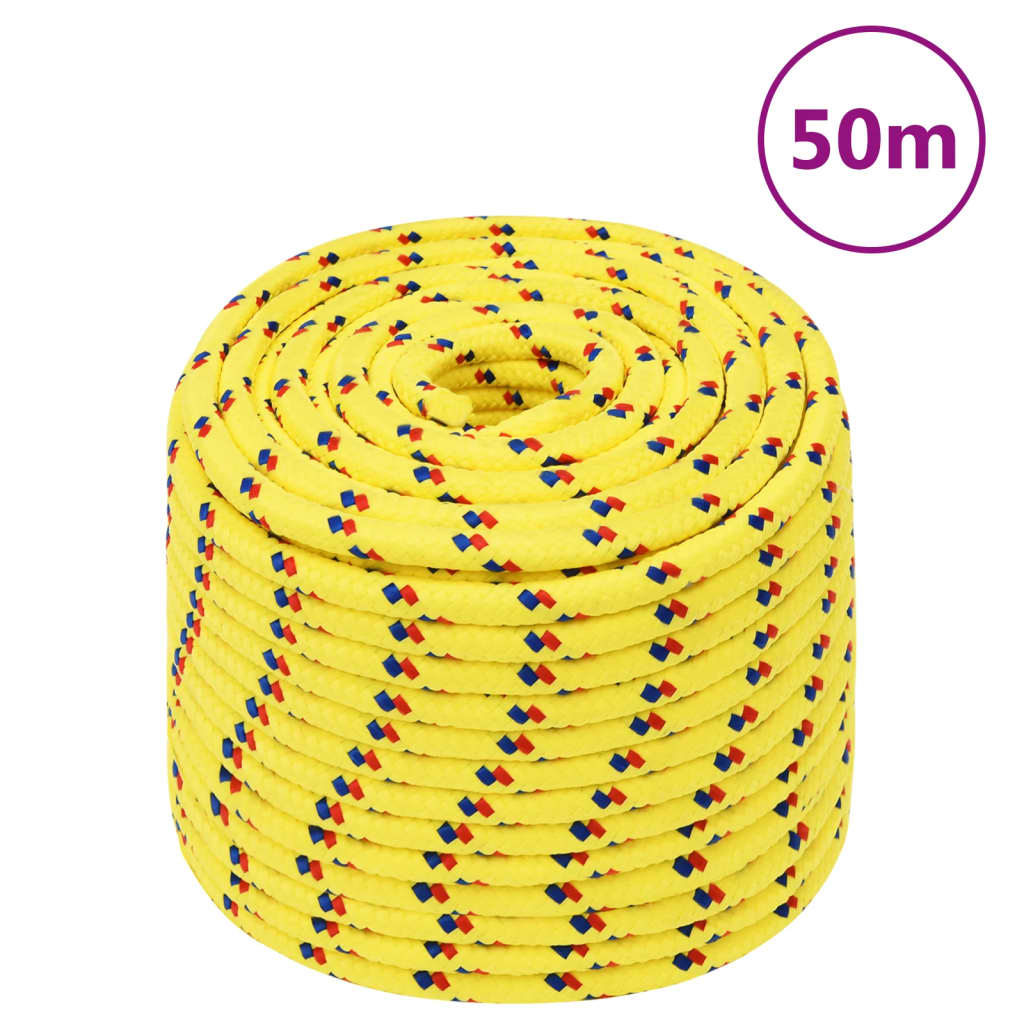 Boat Rope Yellow 12mm 50 m Polypropylene